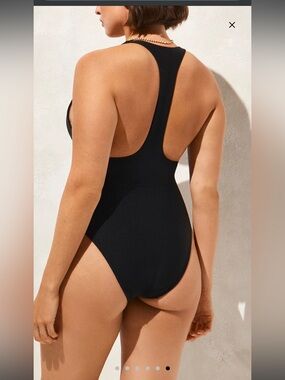 J. Crew Gail one-piece in Classic Sculpt™ - Black Racerback